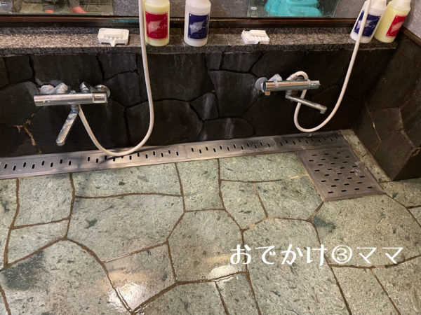 奥むさし旅館の女湯の洗い場